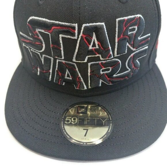 New Era Mens 59Fifty 5950 Cracked WM Star Wars Fitted Hat Black Size 7 - Picture 6 of 8